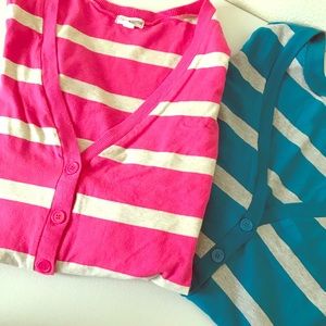 Set of 2. 3/4 sleeve cardigans